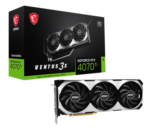 MSI GeForce RTX 4070 Ti VENTUS 3X E OC 12GB GDDR6X - 1171280 - zdjęcie